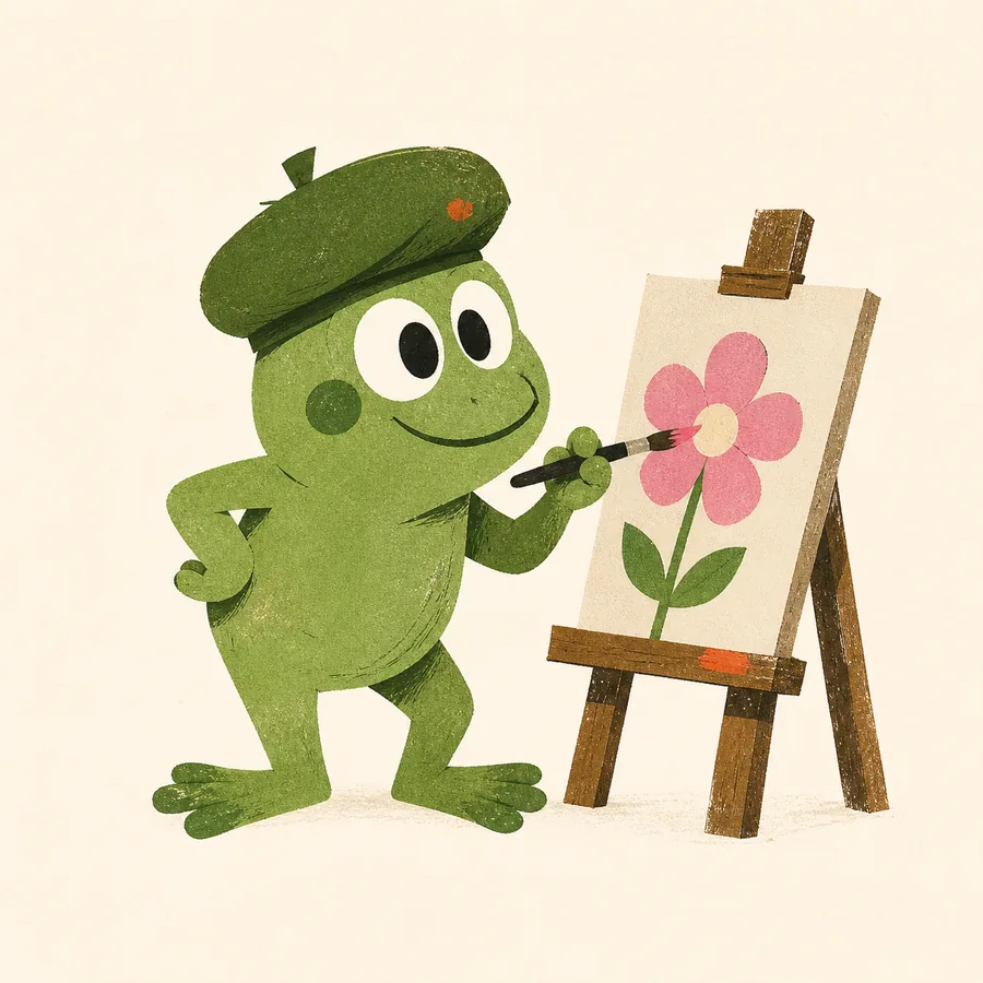 Ode, mascotte verte chargée de dessiner l’identité