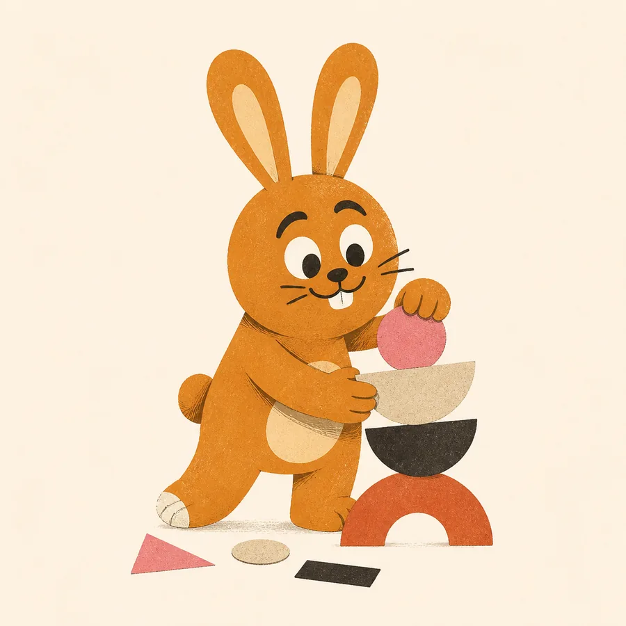 Rabbit, mascotte orange chargée de mettre les livrables en place